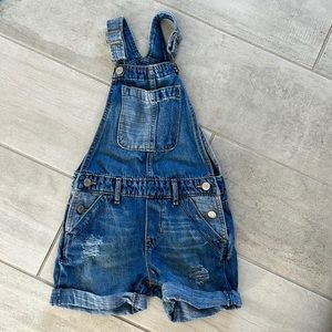 Girls gap denim overalls